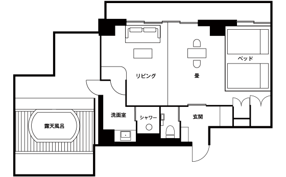 特別室 瑞雲 間取り図