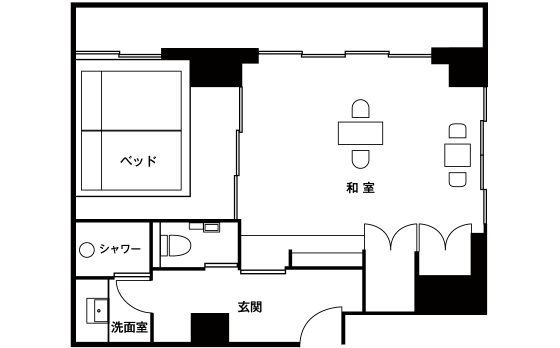 「和洋室」Aタイプ 間取り図